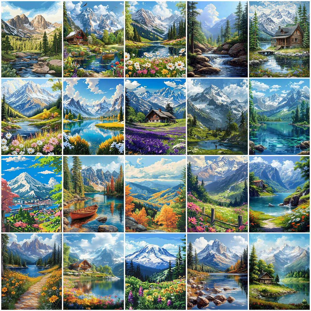 Embroidery Translate - 2026 Oil Painting By Numbers Mountain