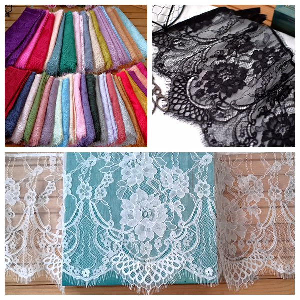 Embroidery Abaya - 26cm Wide Eyelashes Lace Trim DIY