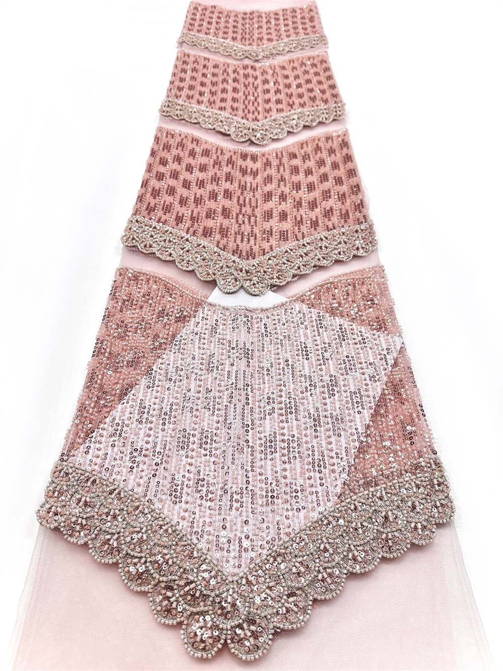 Embroidery Net Dress - Luxury African Nigerian High-End Beaded Embroidery