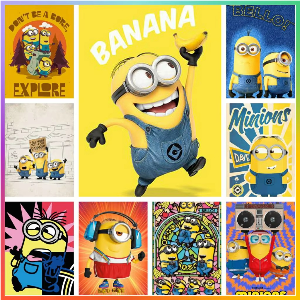 Embroidery Translate - Cartoon Lovely Cute-M-Minions Diamond Painting Puzzle