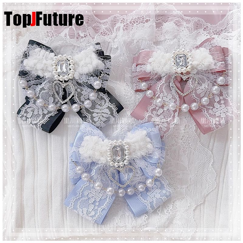 Embroidery Illustration - Subculture Gothic Lolita Hair clips Y2K