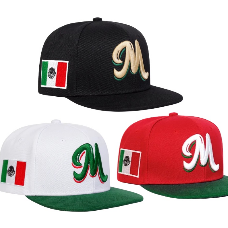 Embroidery Hat Machine - M Letter Embroidered Snapback Baseball Cap,