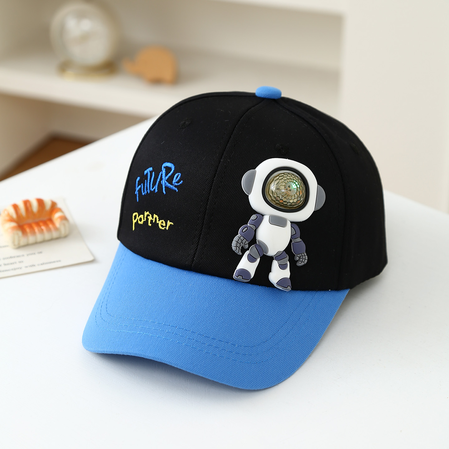 Embroidery Font - Children's soft rubber robot doll with