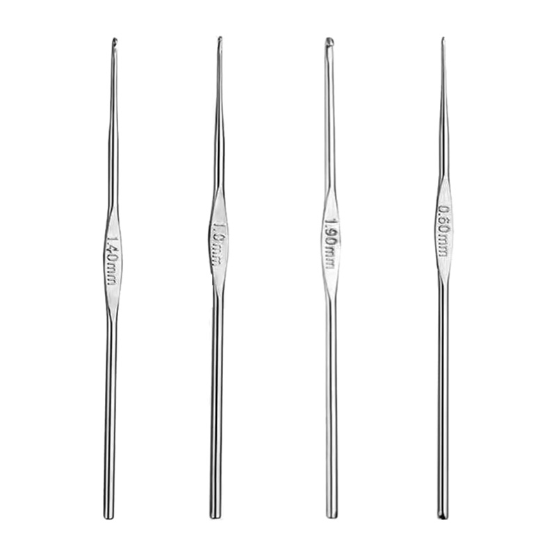 Embroidery Needle - 4 Pcs Stainless Steel Crochet Hooks