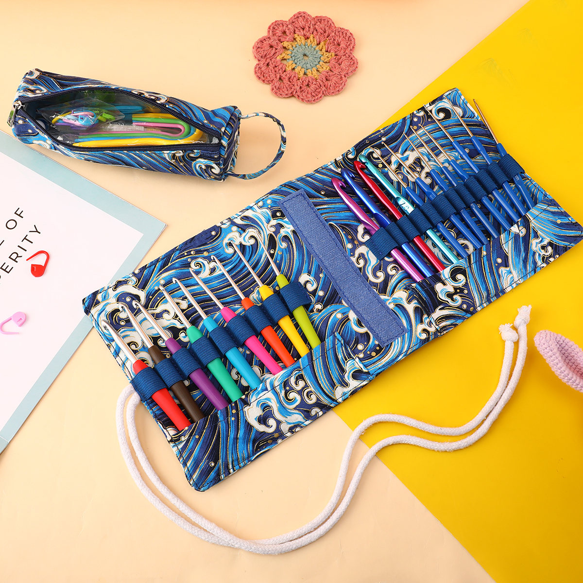 Embroidery Removal Tool - Removable Empty Crochet Hook Storage Bag