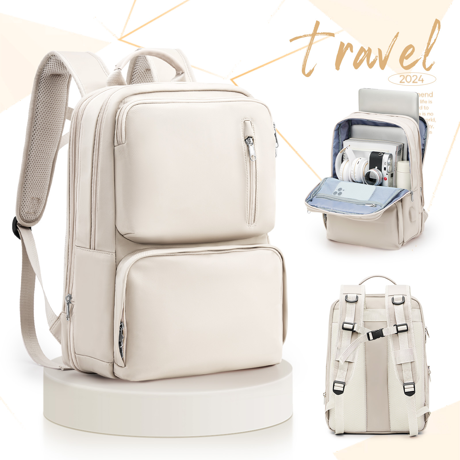 Embroidery University - Female Backpacks for University Students Waterproof
