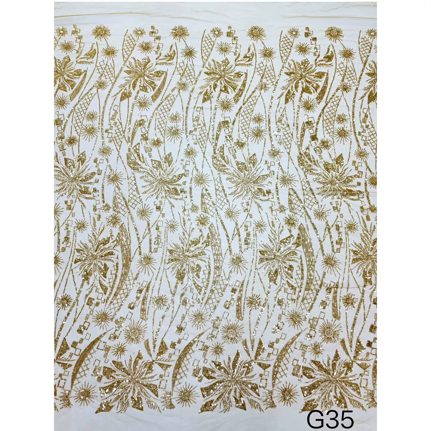 Embroidery Free Pattern - 1yard soft Lace fabric Geometric pattern