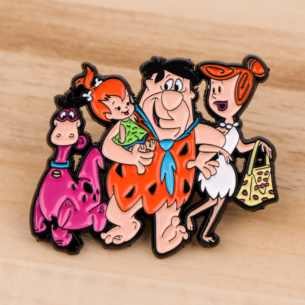 Embroidery Illustration - Cartoon Dinosaur Enamel Pin Badges on