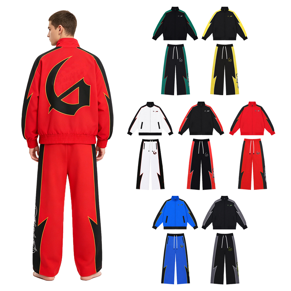 Embroidery Font - Y2k Streetwear Men's Sets Two Piece