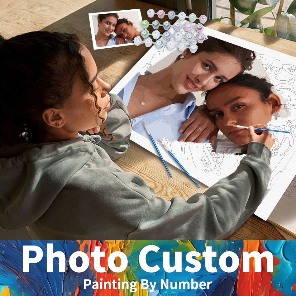 Embroidery Translate - 24/36/48 Color PhotoCustom Painting By Numbers