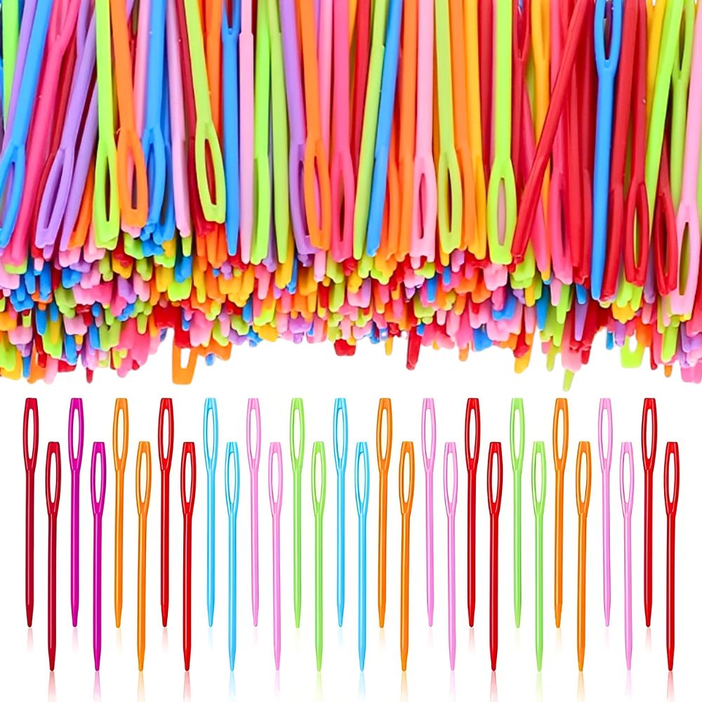 Embroidery Needle - 50pcs 7cm Random Color Blunt Tip