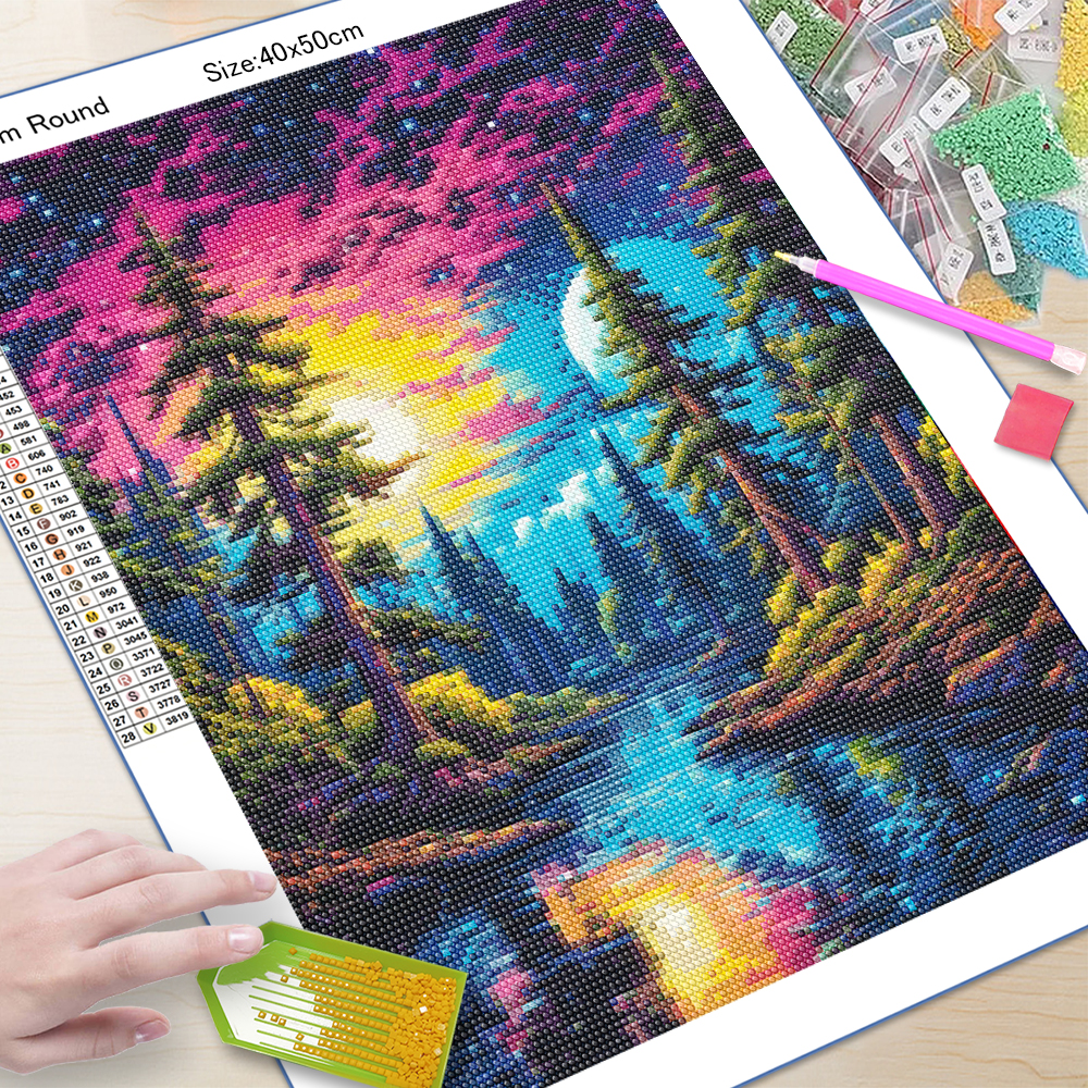 unframe 5D Diamond Art Paintin - đánh giá và giá Embroidery Kit Set