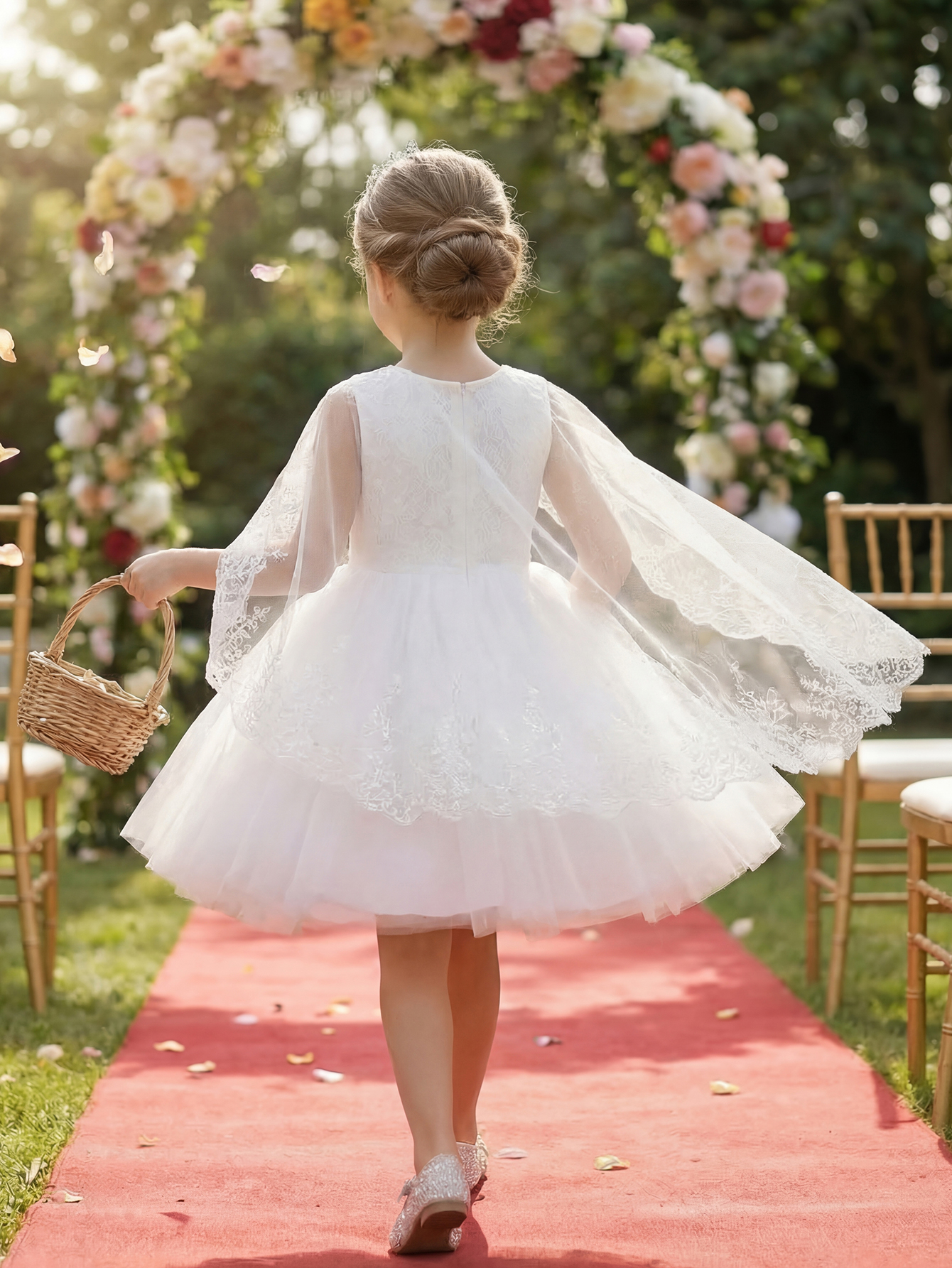 White Formal Wedding Gown for  - đánh giá và giá Embroidery Net Dress