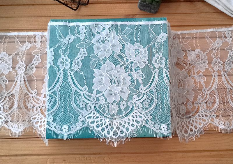 26cm Wide Eyelashes Lace Trim  - đánh giá và giá Embroidery Abaya