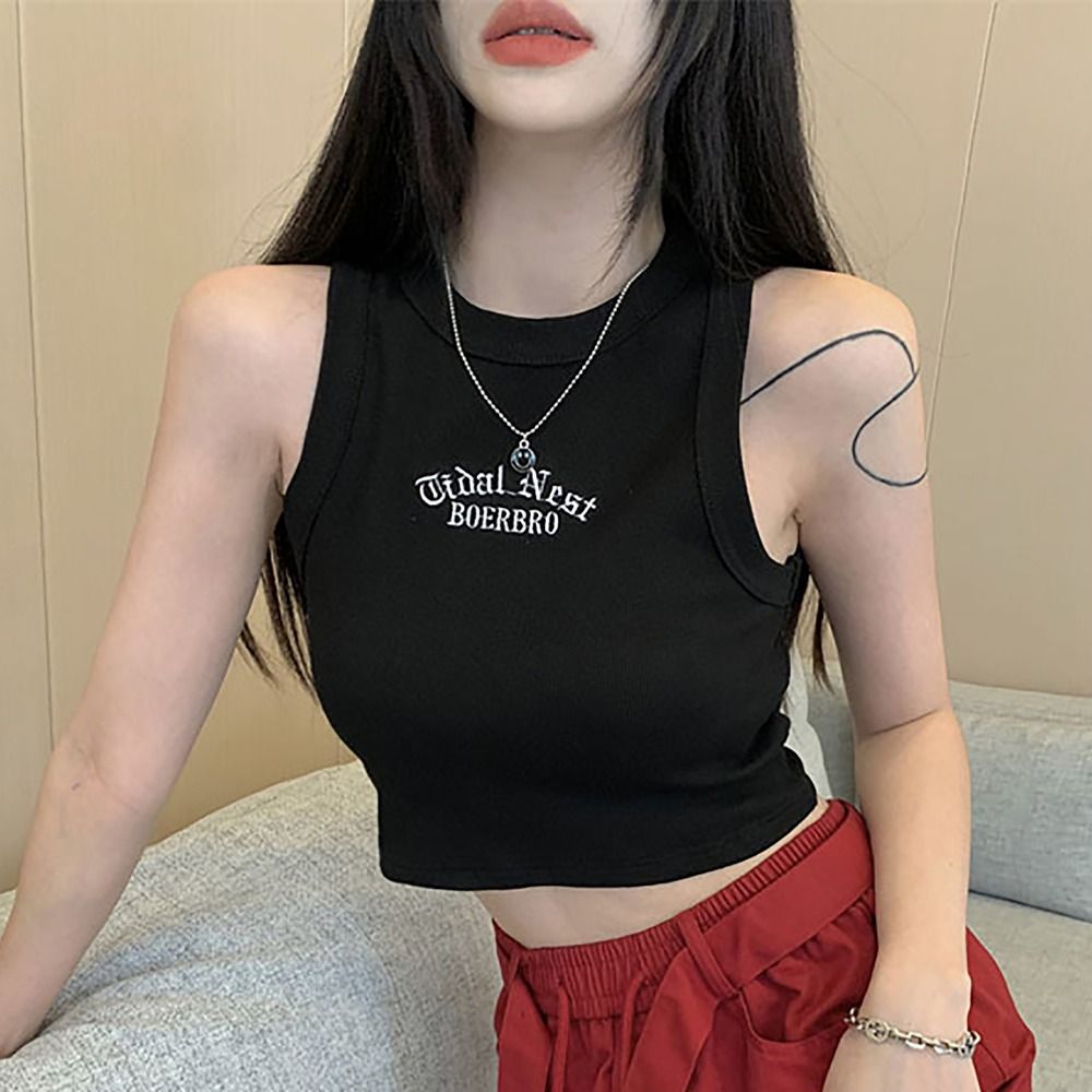 Fashion Microelastic Sleeveles - đánh giá và giá Embroidery Letter M