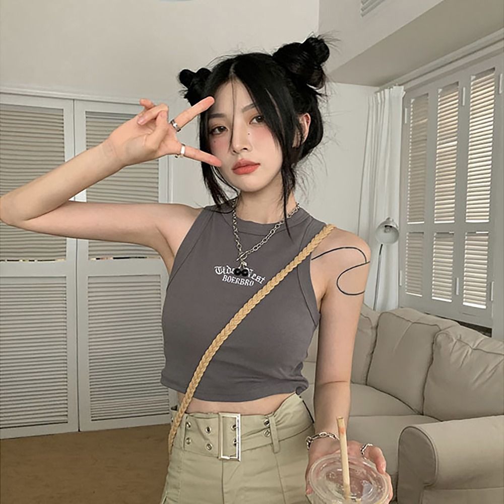 Fashion Microelastic Sleeveles - đánh giá và giá Embroidery Letter M