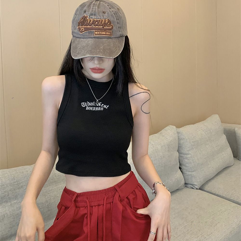 Fashion Microelastic Sleeveles - đánh giá và giá Embroidery Letter M