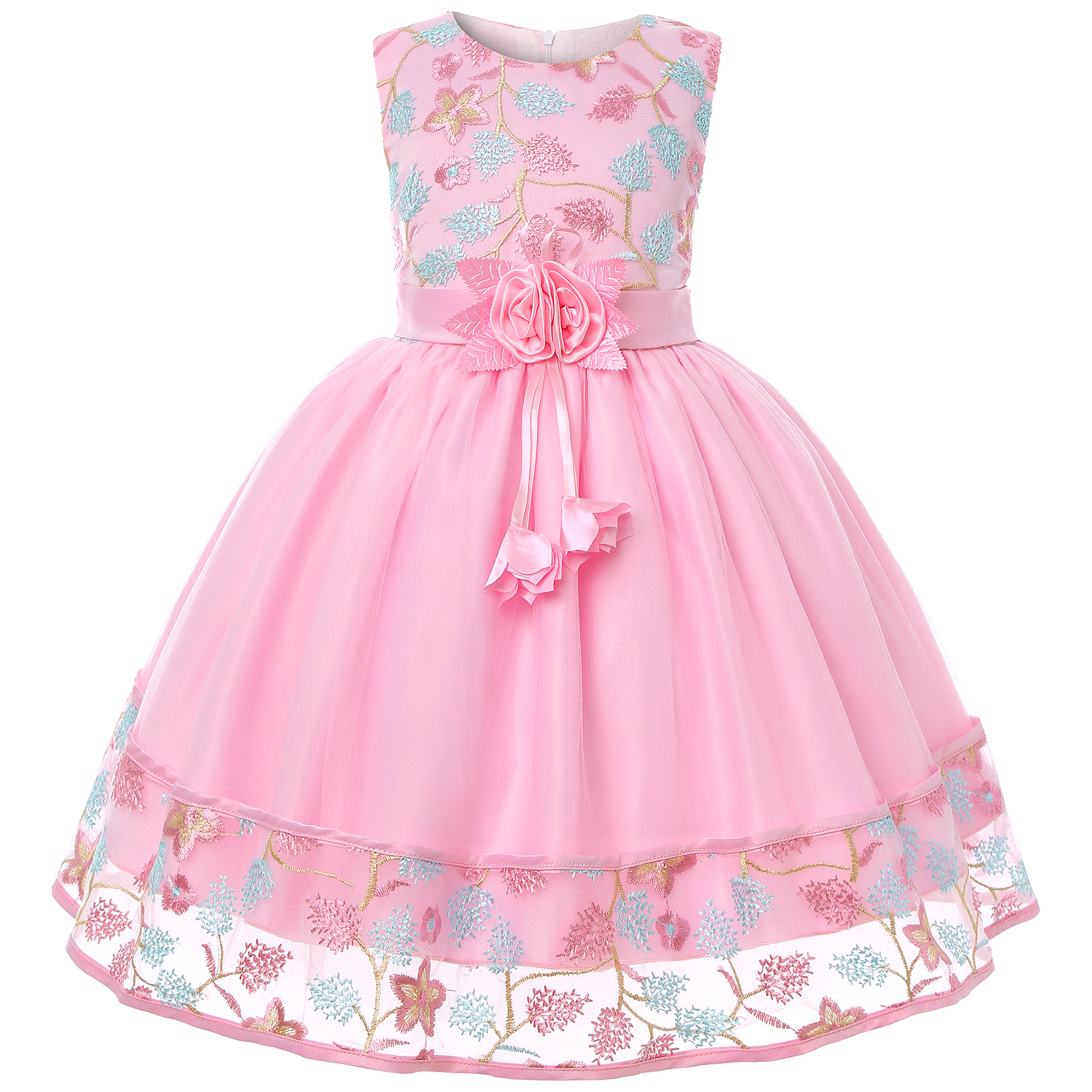 European and American embroide - đánh giá và giá Embroidery Net Dress