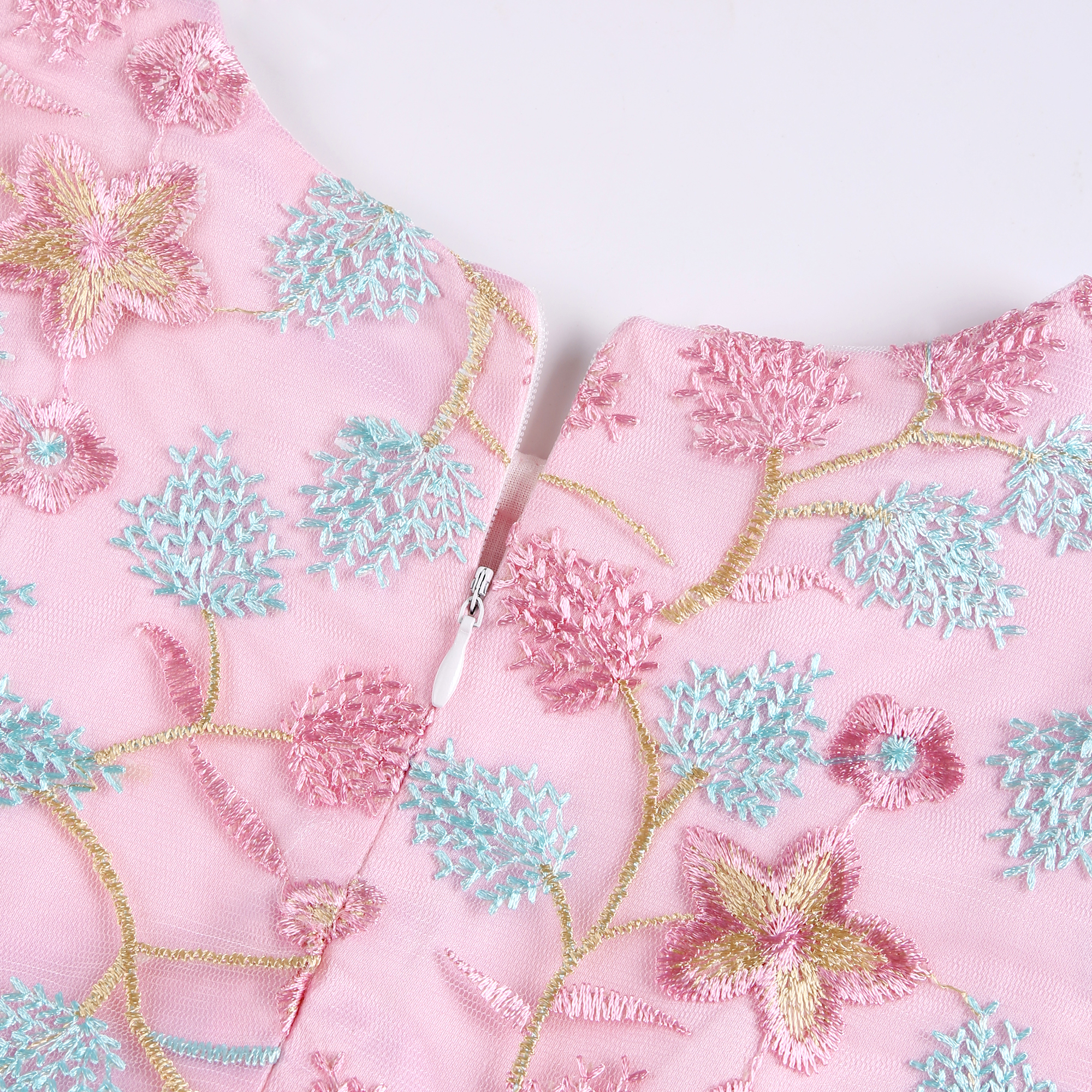 European and American embroide - đánh giá và giá Embroidery Net Dress