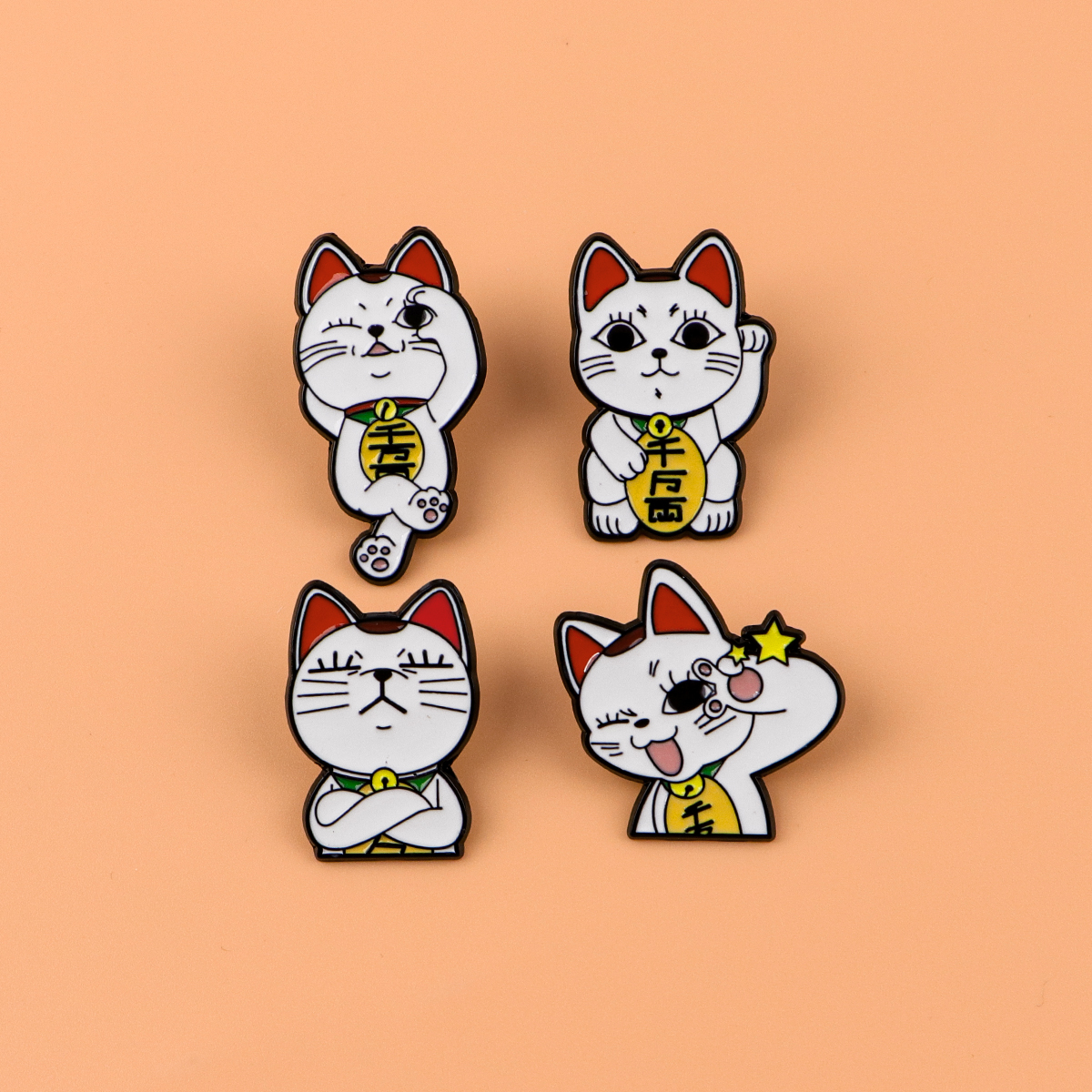 4pcs Anime Monster Enamel Pin  - đánh giá và giá Embroidery Illustration