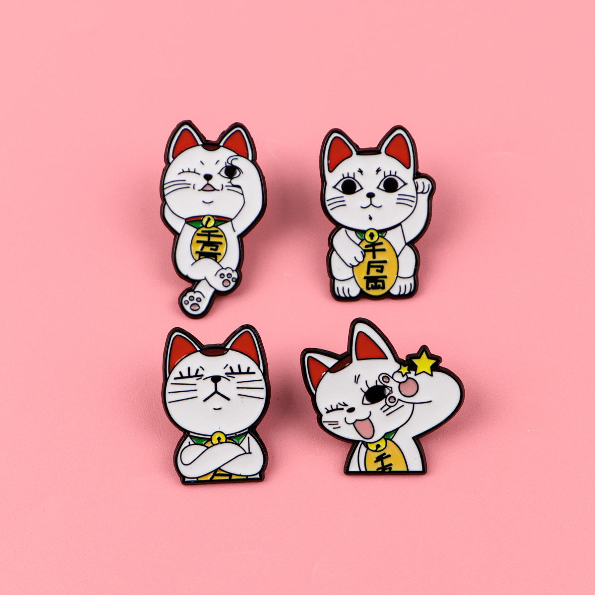 4pcs Anime Monster Enamel Pin  - đánh giá và giá Embroidery Illustration