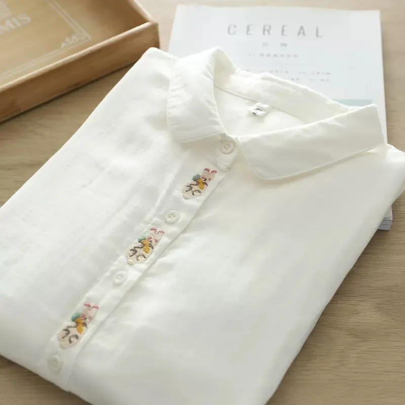 Women's White Peter Pan Collar - đánh giá và giá Embroidery Rabbit