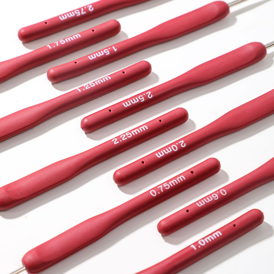 10pcs Red Crochet Set Kit Sili - đánh giá và giá Embroidery Needle