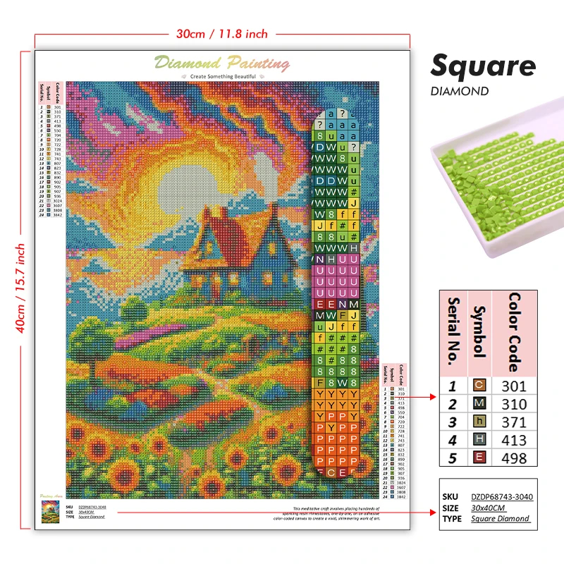1PC frameless Diamond Painting - đánh giá và giá Embroidery Kit Set