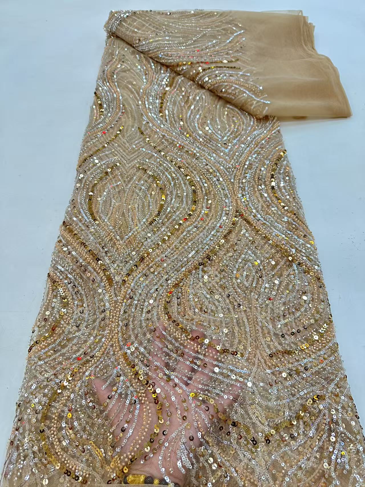 Luxury Red African Beaded Mesh - đánh giá và giá Embroidery Net Dress