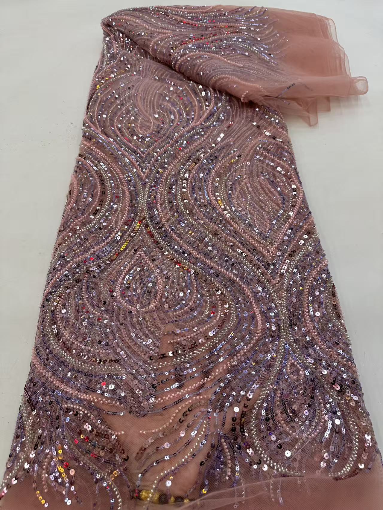 Luxury Red African Beaded Mesh - đánh giá và giá Embroidery Net Dress