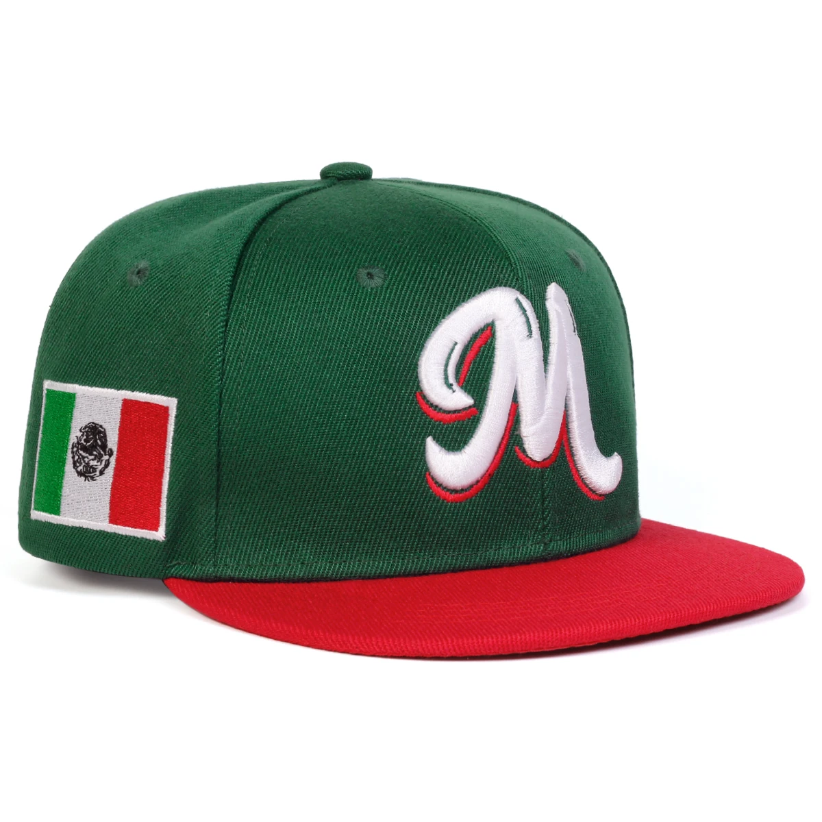 M Letter Embroidered Snapback  - đánh giá và giá Embroidery Hat Machine