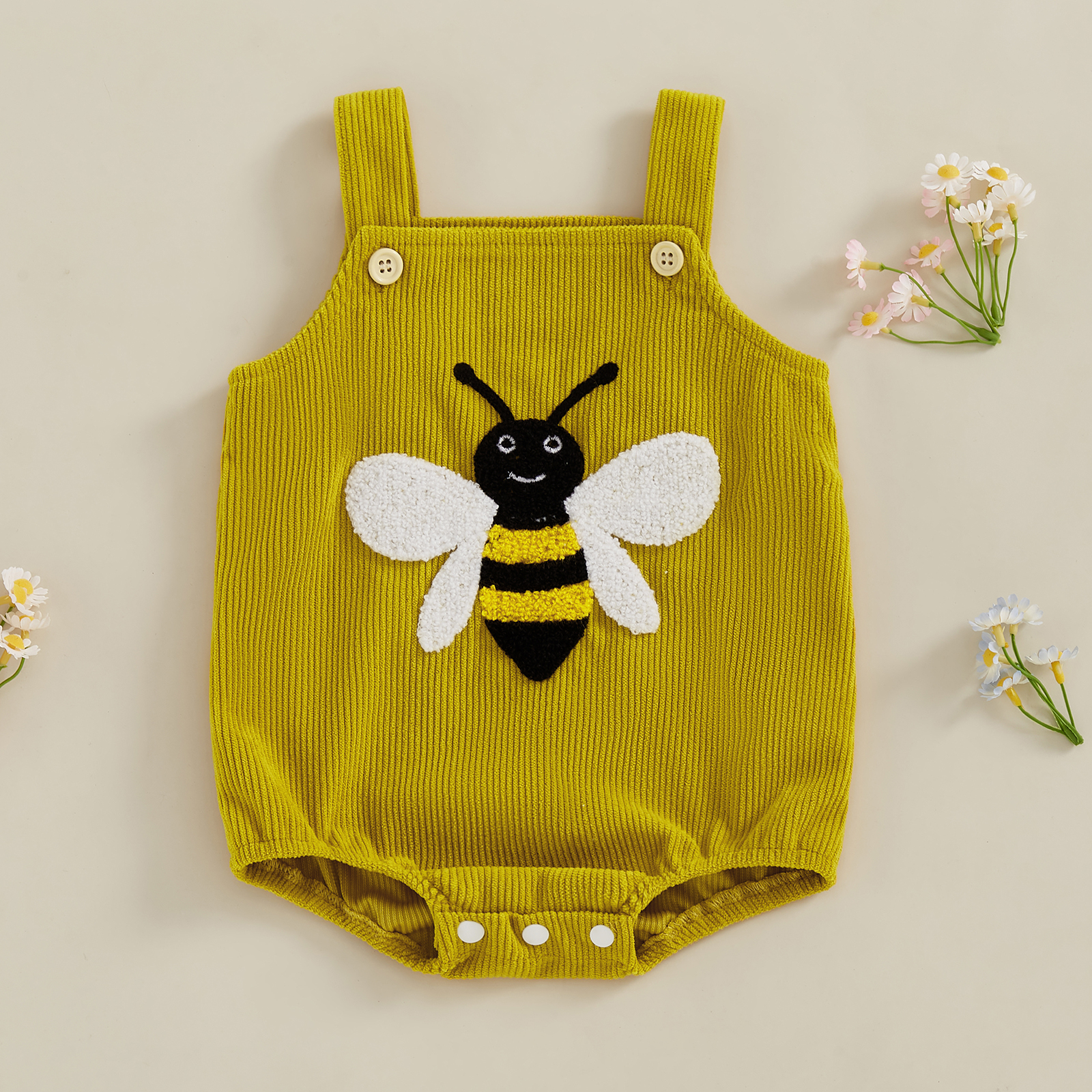 Cute Baby Corduroy Romper Slee - đánh giá và giá Embroidery Lady Bug