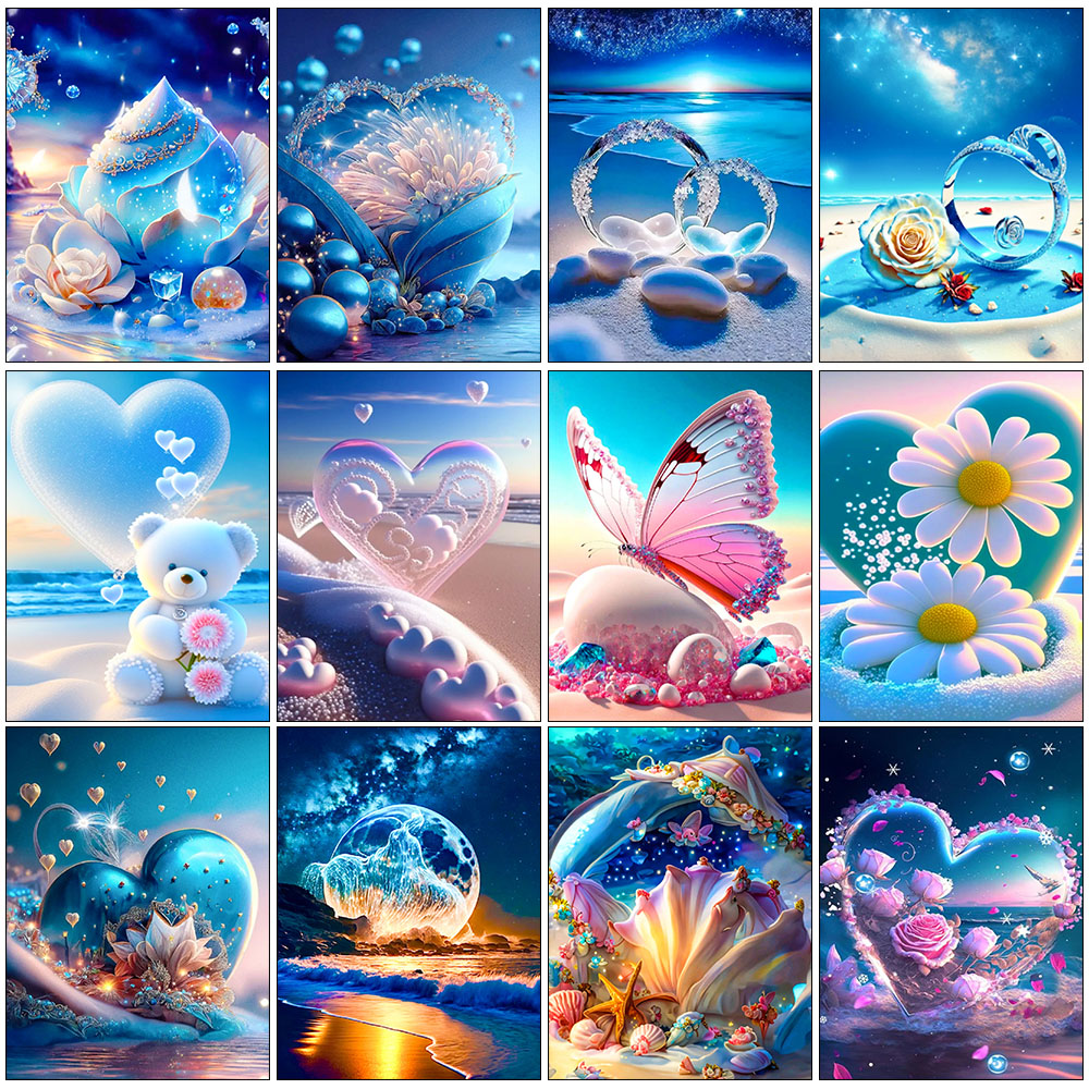 5D DIY Seaside Landscape Diamo - đánh giá và giá Embroidery Kit Set