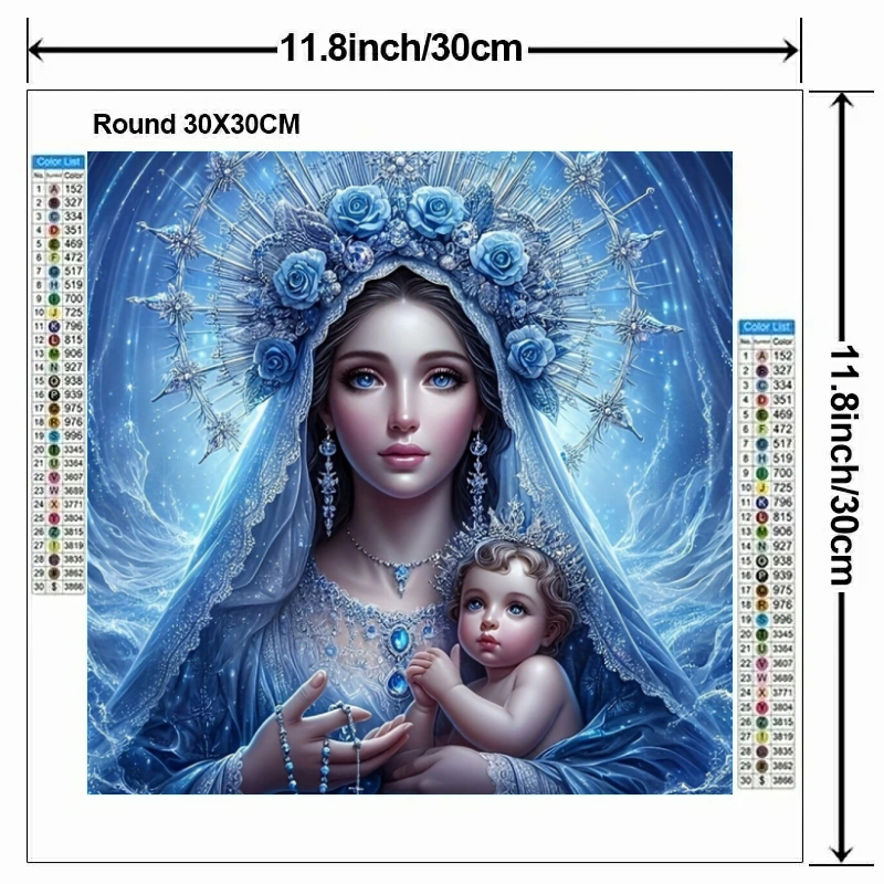 1pc frameless  Mother of Jesus - đánh giá và giá Embroidery Translate