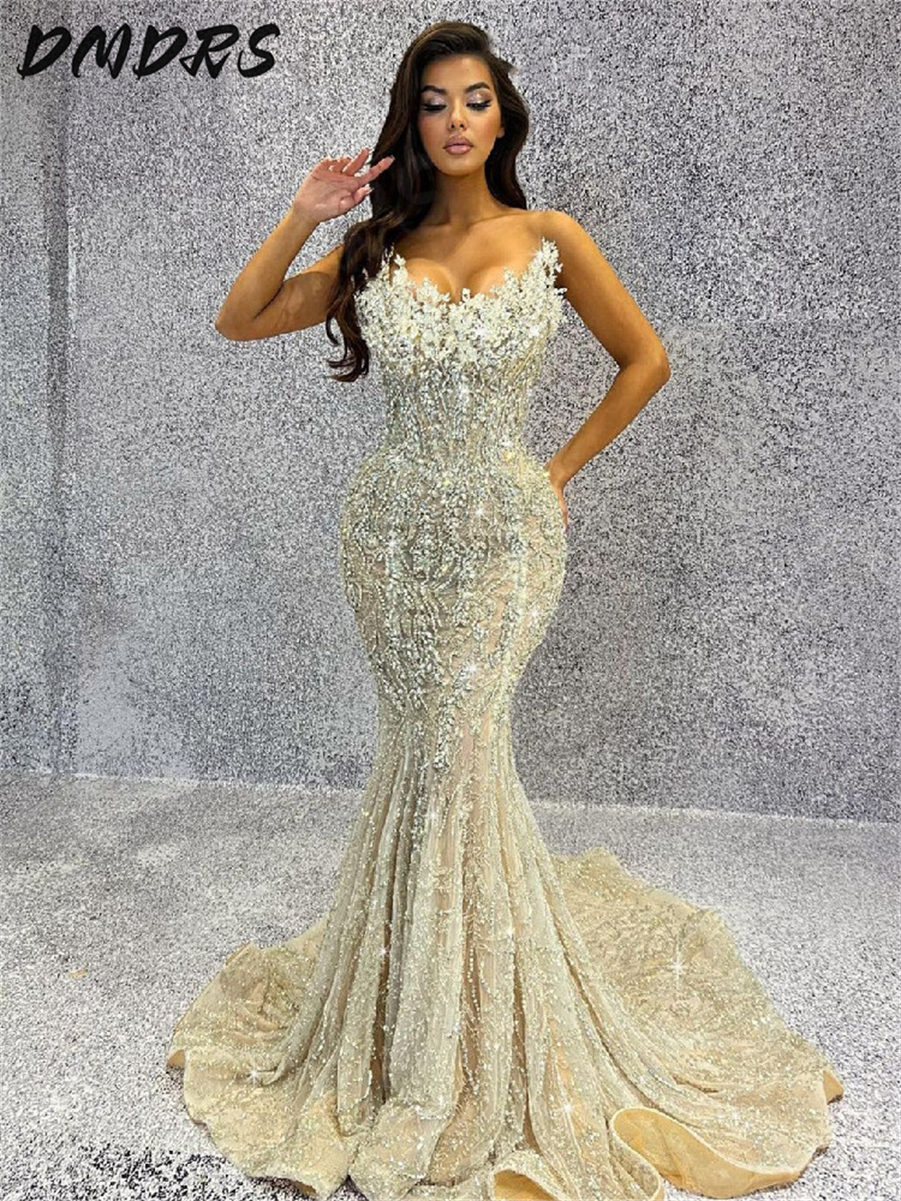 Luxury Mermaid Evening Dresses - đánh giá và giá Embroidery Abaya