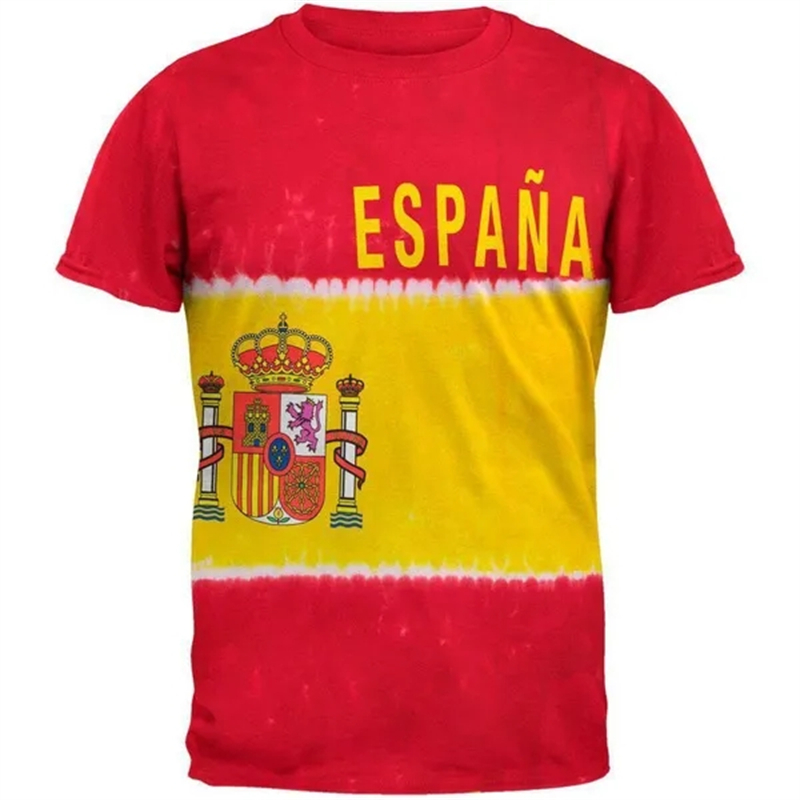 Spain Flag Of T-shirt  Graphic - đánh giá và giá Embroidery University