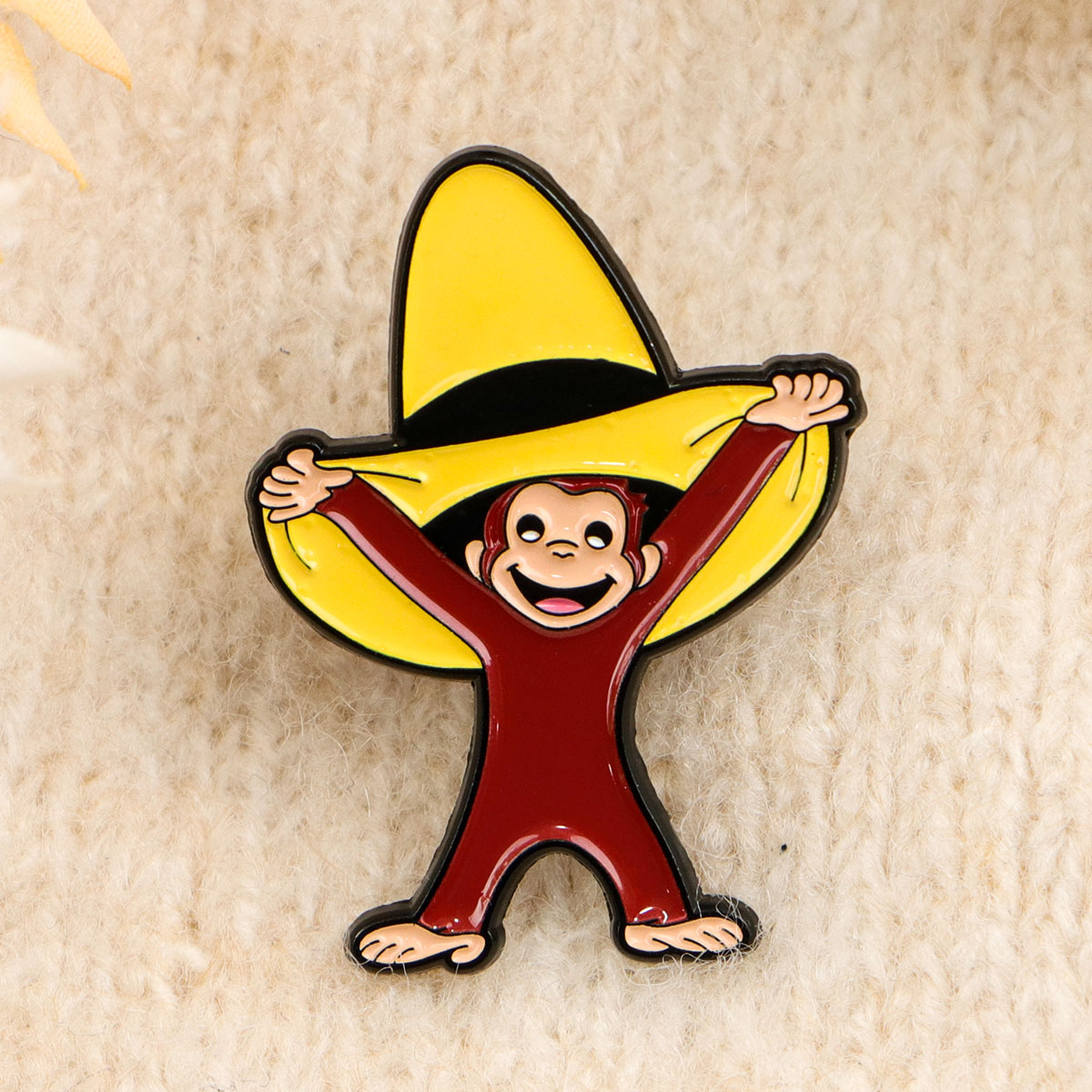 Cute Monkey Enamel Pin Funny B - đánh giá và giá Embroidery Illustration