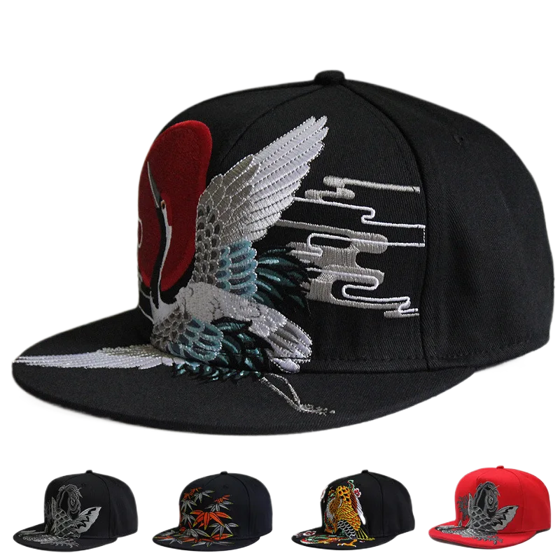 Men Flat Hat Hip Hop Snapback  - đánh giá và giá Embroidery Hat Machine