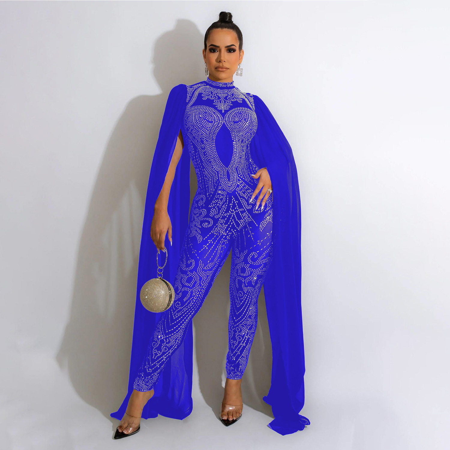 Shawl sleeve mesh crystal jump - đánh giá và giá Embroidery Net Dress