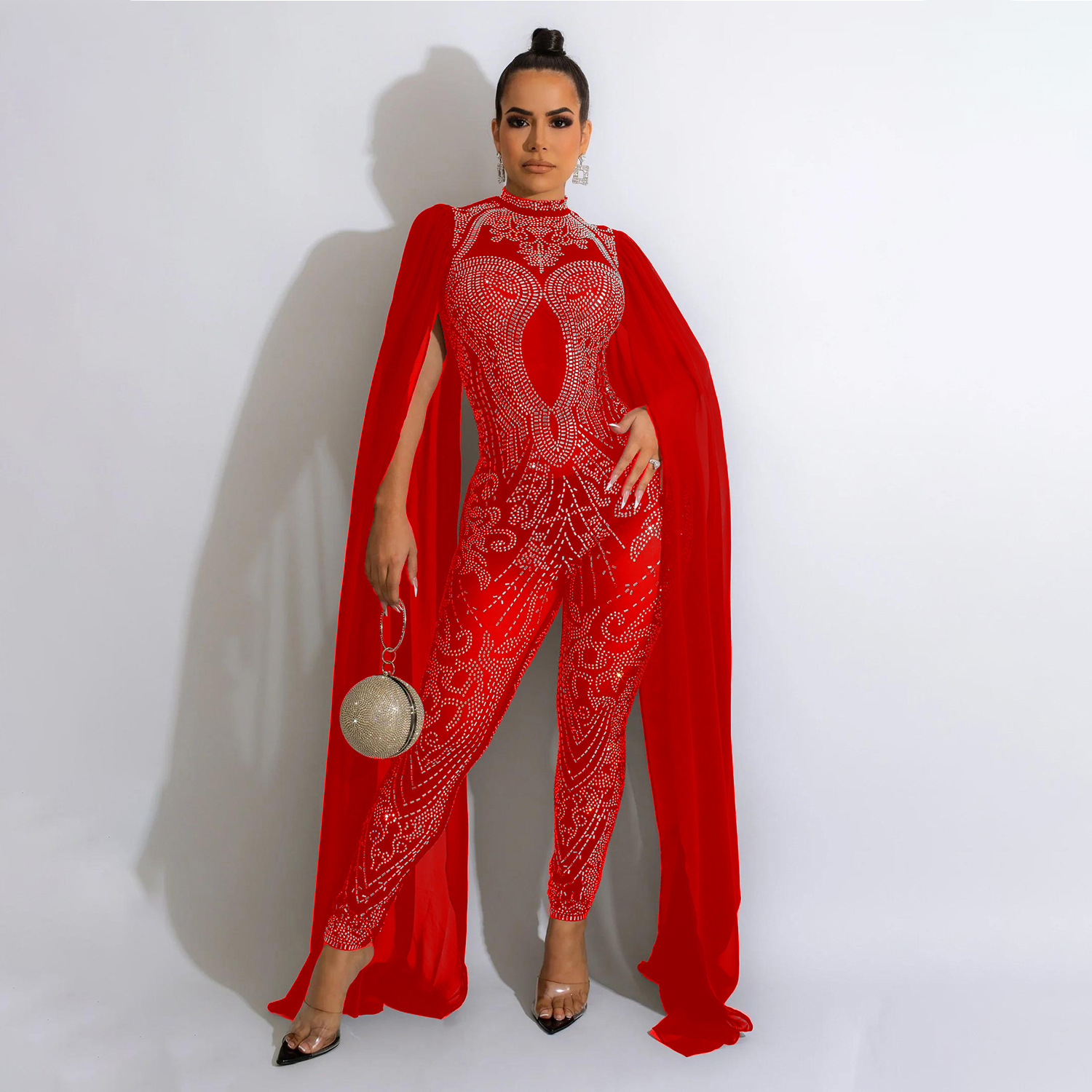 Shawl sleeve mesh crystal jump - đánh giá và giá Embroidery Net Dress
