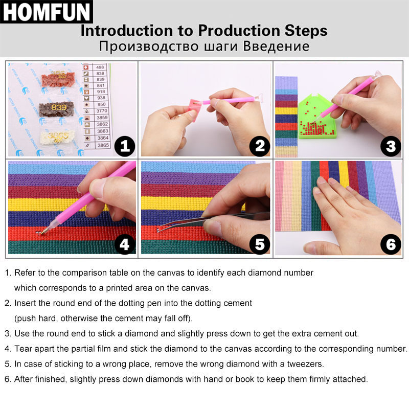 HOMFUN Art 5D Diy Diamond Pain - đánh giá và giá Embroidery Lady Bug