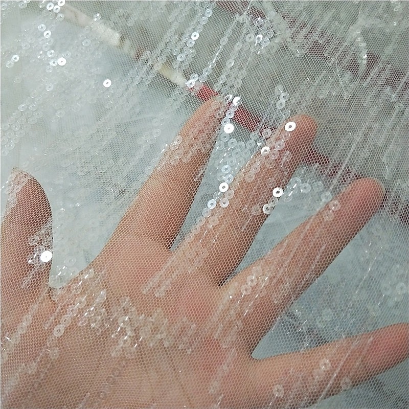 Tulle Embroidery Fabric for We - đánh giá và giá Embroidery Net Dress