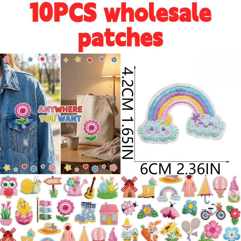 10/20PCS Bulk Spring Theme Emb - đánh giá và giá Embroidery Lady Bug