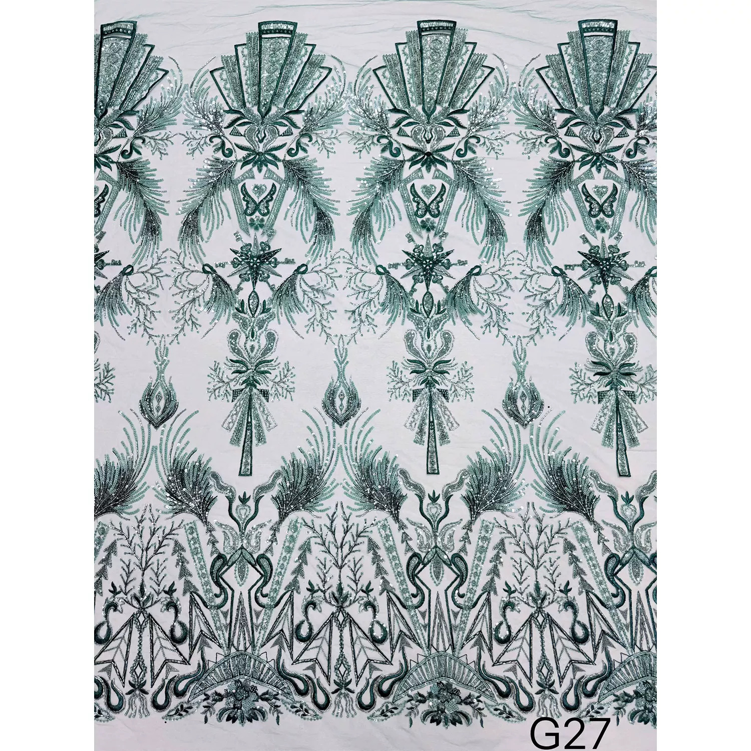 1yard soft Lace fabric Geometr - đánh giá và giá Embroidery Free Pattern