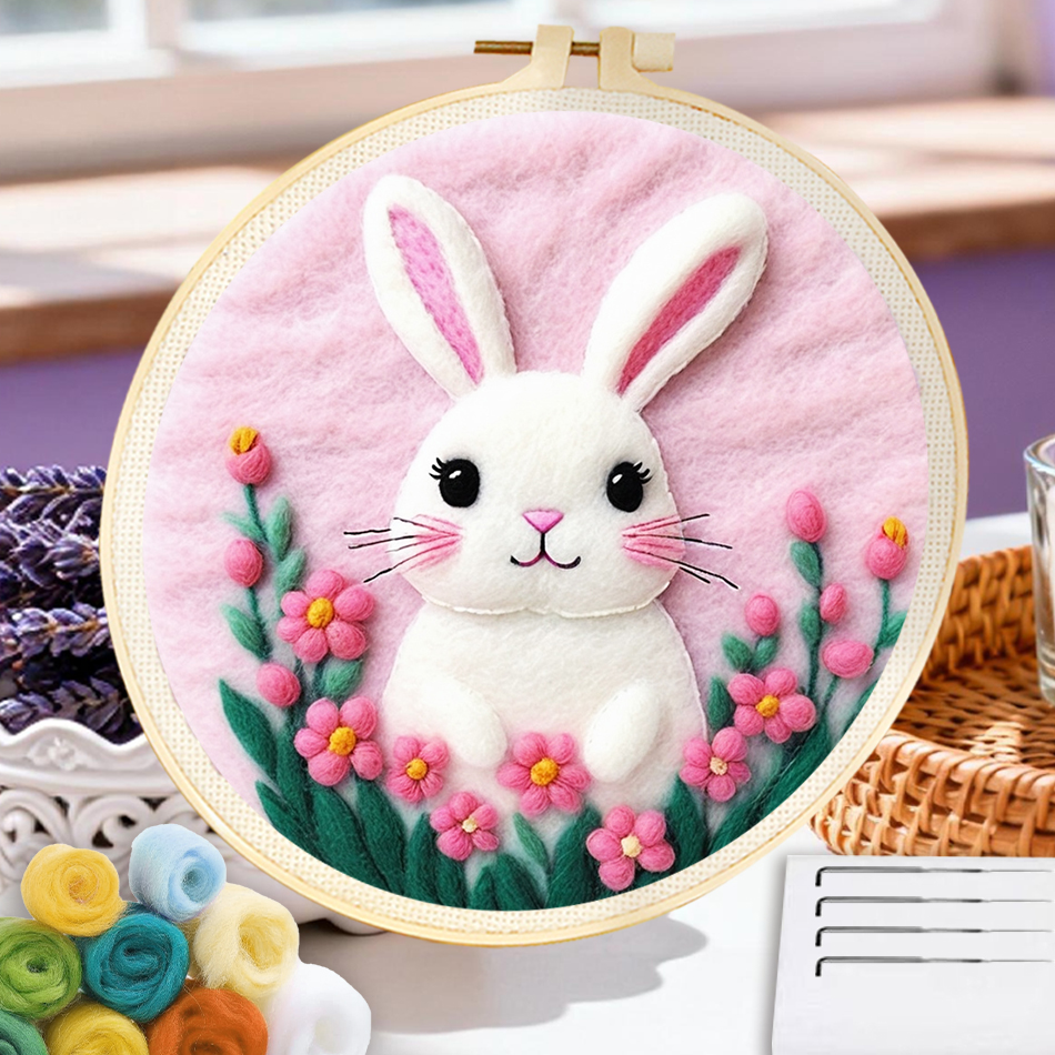 CHENISTORY rabbit Wool Paintin - đánh giá và giá Embroidery Rabbit