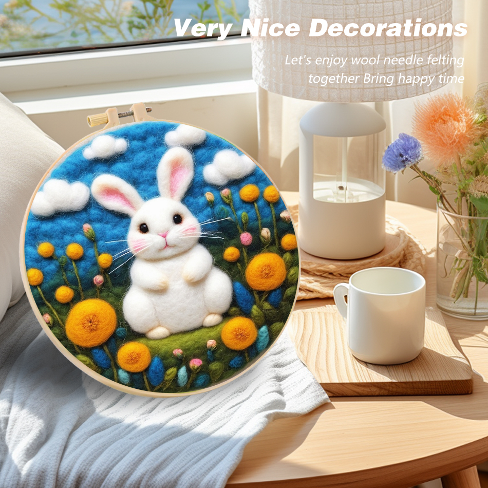 CHENISTORY rabbit Wool Paintin - đánh giá và giá Embroidery Rabbit