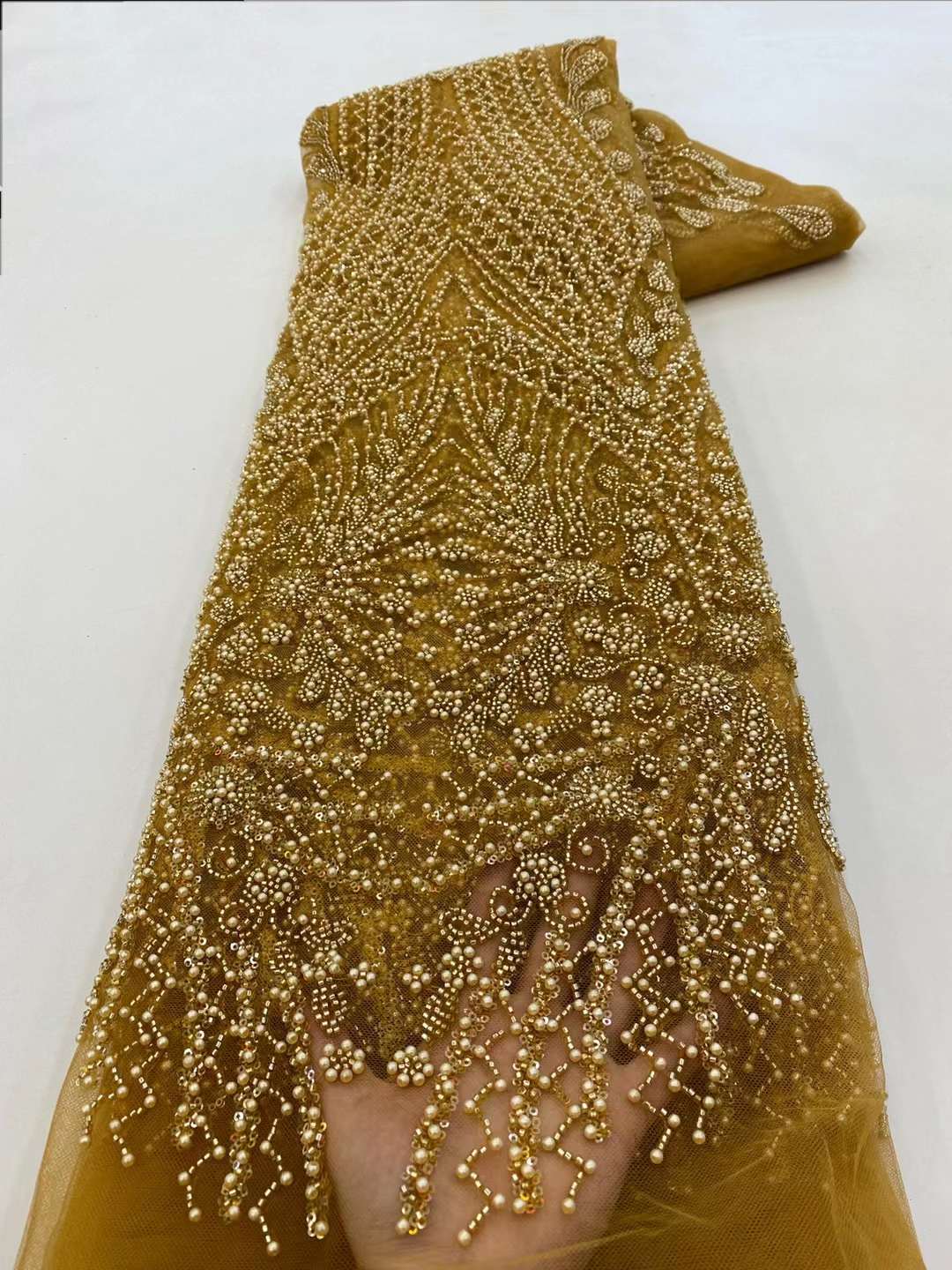 Brown Sequin Beaded Embroidery - đánh giá và giá Embroidery Net Dress