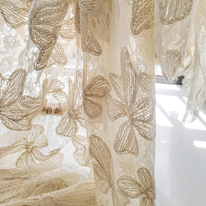 Cotton Thread Lace Jacquard Th - đánh giá và giá Embroidery Net Dress