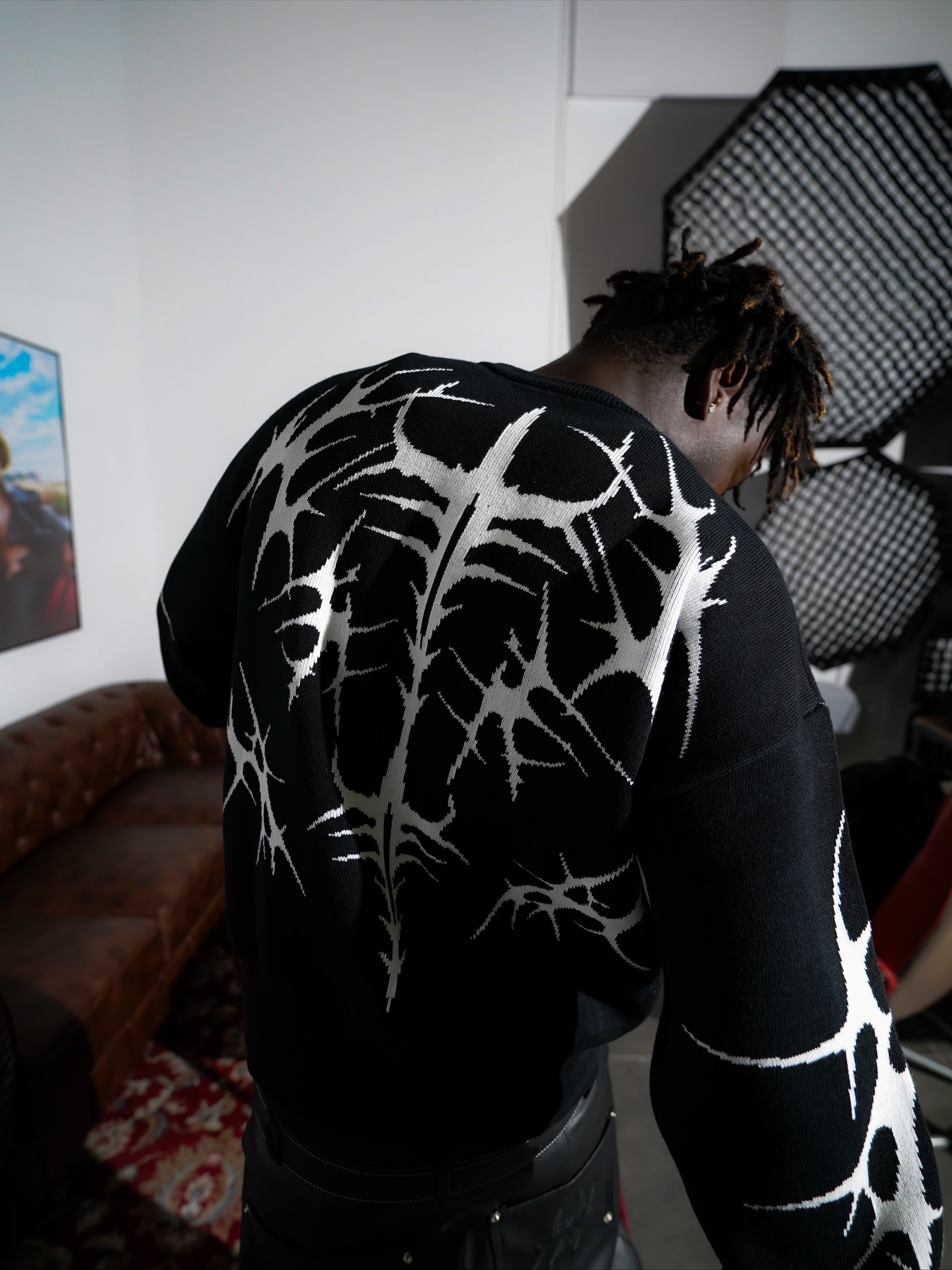 Women's Casual Punk Top Black  - đánh giá và giá Embroidery Font