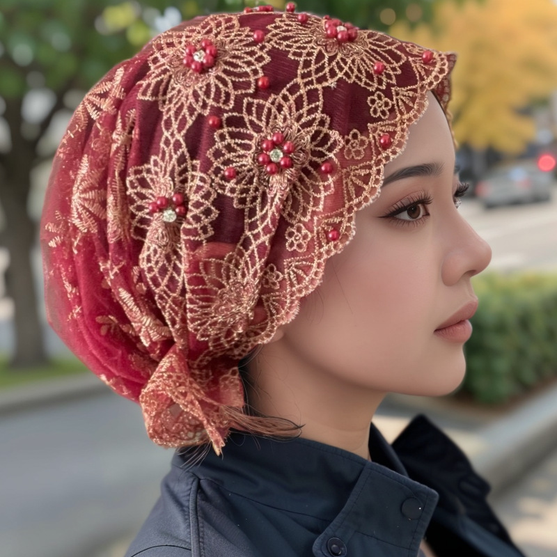 Women Stylish Headscarf Hat Em - đánh giá và giá Embroidery Hat Machine